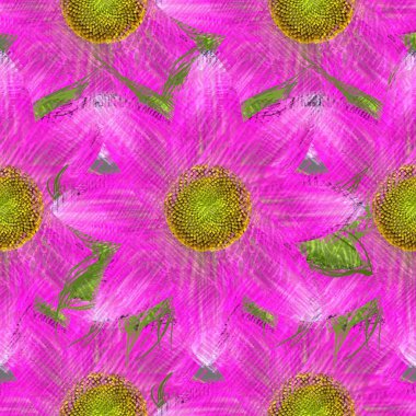 Arka planda çiçekler olan kusursuz desen