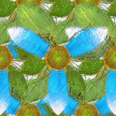 Arka planda çiçekler olan kusursuz desen