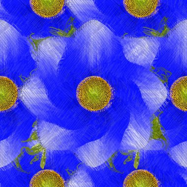 Arka planda çiçekler olan kusursuz desen