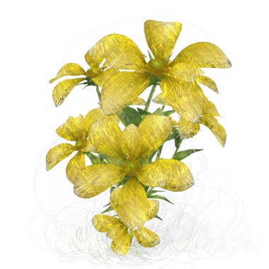 Beyaz arkaplanda sarı yapraklar izole