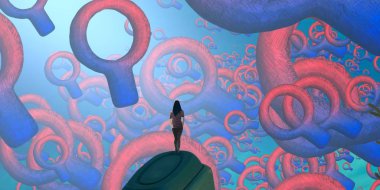 alan ile sorunsuz mavi arka plan