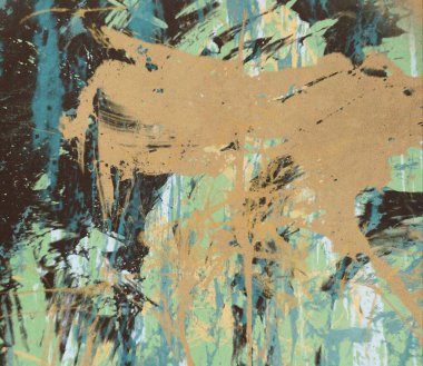 Metin için yeri olan boya lekeleriyle soyut arkaplan