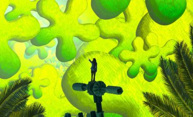 Yeşil yapraklı arkaplan