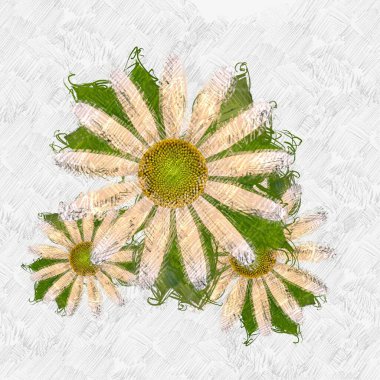 Eskipli arka planda dağınık grungy çiçekler