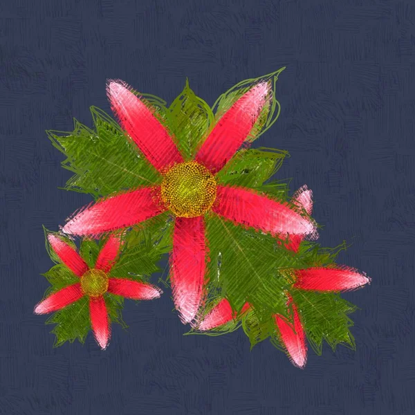 Грязные Цветы Потрепанном Фоне — стоковое фото