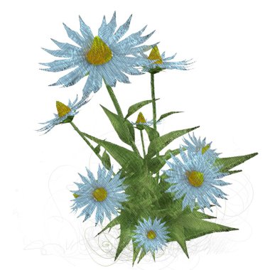 Çiçeklerin vektör illüstrasyonu