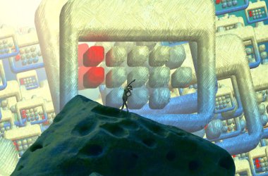 Soyut renkli arka plan, hayal gücü kavramı insan silueti.