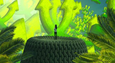 güzel tropikal yeşil arka plan