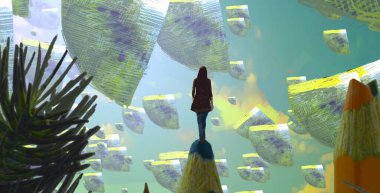 balık ile genç adam