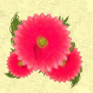 Eskipli arka planda dağınık grungy çiçekler