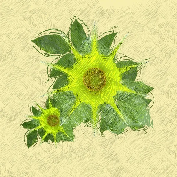 Eskipli arka planda dağınık grungy çiçekler