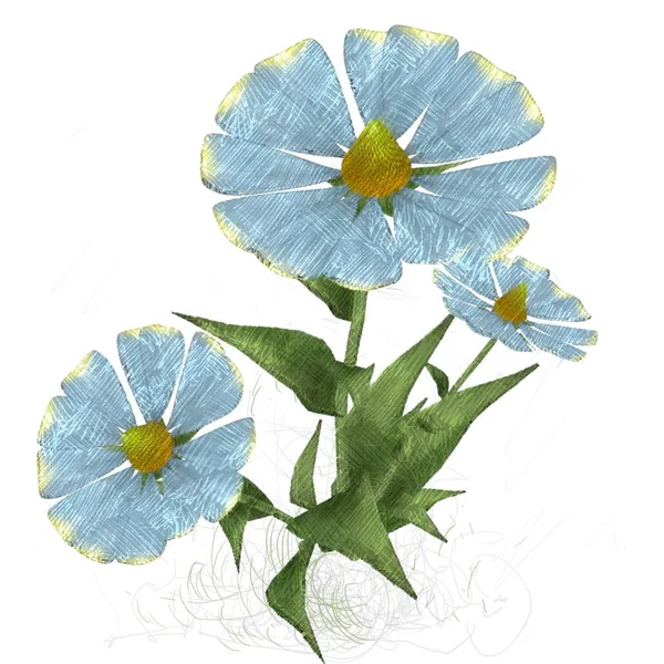 beyaz zemin üzerine suluboya çiçek