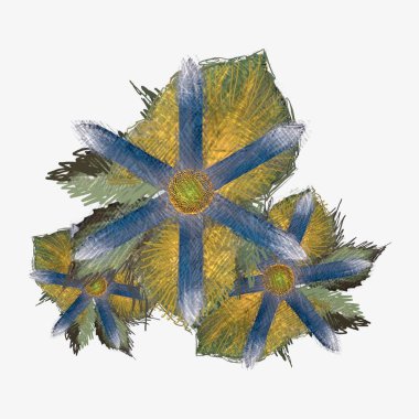 Beyaz arkaplanda Noel ağacı