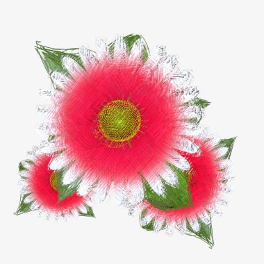 Eskipli arka planda dağınık grungy çiçekler