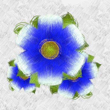 Beyaz arkaplanda güzel çiçekler