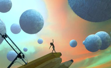 Beyaz ve mavi gökyüzü