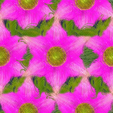 Arka planda çiçekler olan kusursuz desen