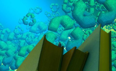 Soyut renkli arka plan, hayal gücü kavramı insan silueti.