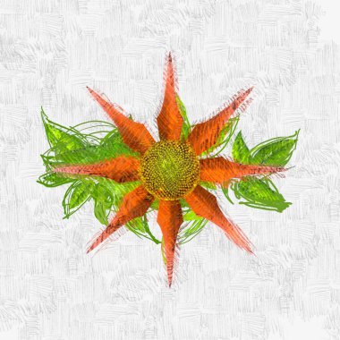 Eskipli arka planda dağınık grungy çiçek