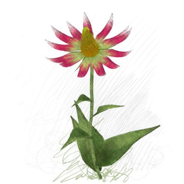 beyaz zemin üzerine suluboya çiçek