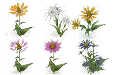 Çiçeklerle kusursuz desen