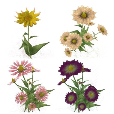 Çiçeklerle kusursuz desen