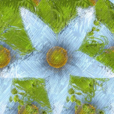 Arka planda çiçekler olan kusursuz desen