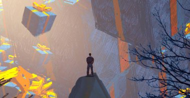 renkli soyut mutlu noel arka plan