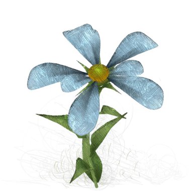 Beyaz arkaplanda güzel çiçekler