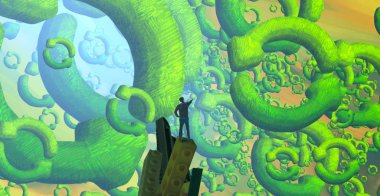 Yeşil vektör çizim