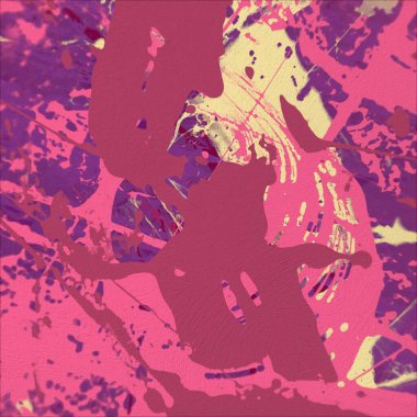 Metin için yeri olan boya lekeleriyle soyut arkaplan