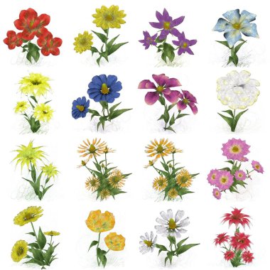 Çiçeklerle kusursuz desen