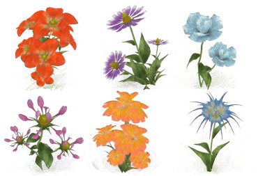 Çiçeklerle kusursuz desen