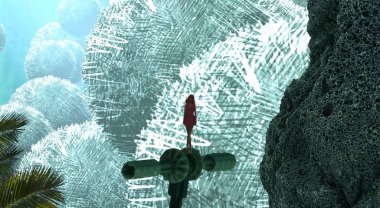 Soyut renkli arka plan, hayal gücü kavramı insan silueti.