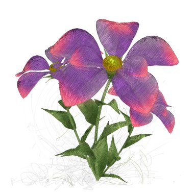 Beyaz arkaplanda güzel çiçekler