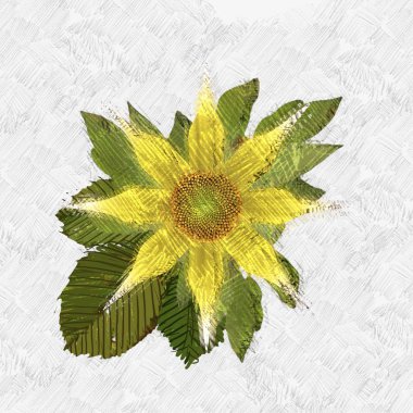 Eskipli arka planda dağınık grungy çiçek