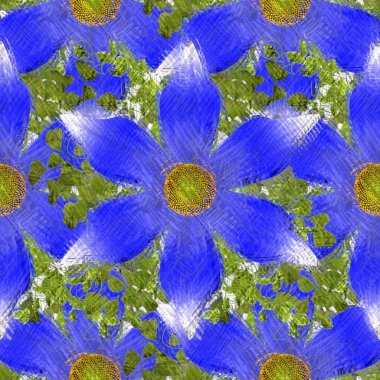 Arka planda çiçekler olan kusursuz desen