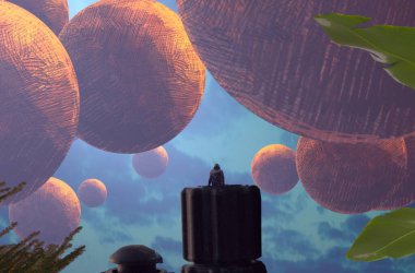 Soyut renkli arka plan, hayal gücü kavramı insan silueti.