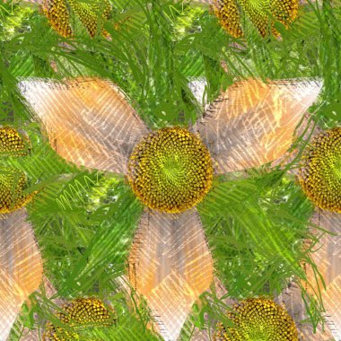 Arka planda çiçekler olan kusursuz desen