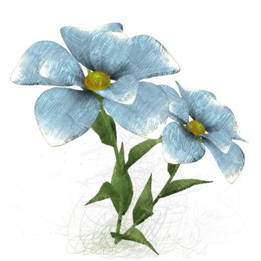 Beyaz arkaplanda güzel çiçekler