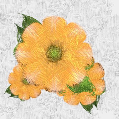 Eskipli arka planda dağınık grungy çiçekler