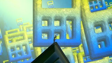 Soyut renkli arka plan, hayal gücü kavramı insan silueti.