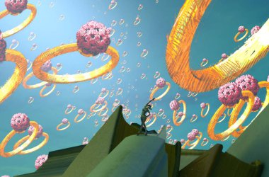 Soyut renkli arka plan, hayal gücü kavramı insan silueti.