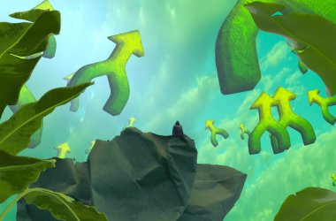 Soyut renkli arka plan, hayal gücü kavramı insan silueti.