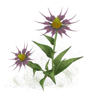 beyaz zemin üzerine suluboya çiçek