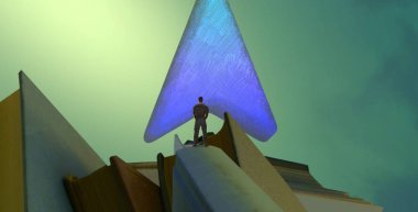 gökyüzü ile modern kağıt