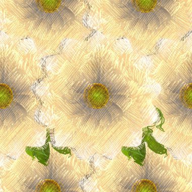 Arka planda çiçekler olan kusursuz desen