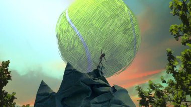 Soyut renkli arka plan, hayal gücü kavramı insan silueti.