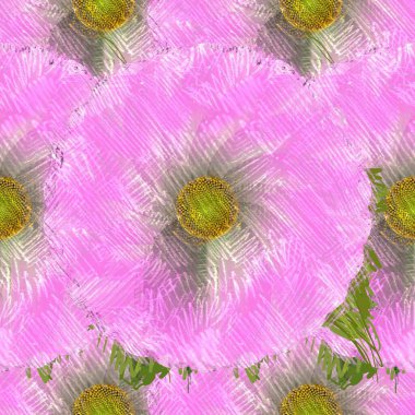 Dağınık tarzda çiçek çizim, grungy arka plan.