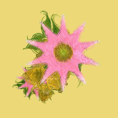 Eskipli arka planda dağınık grungy çiçekler